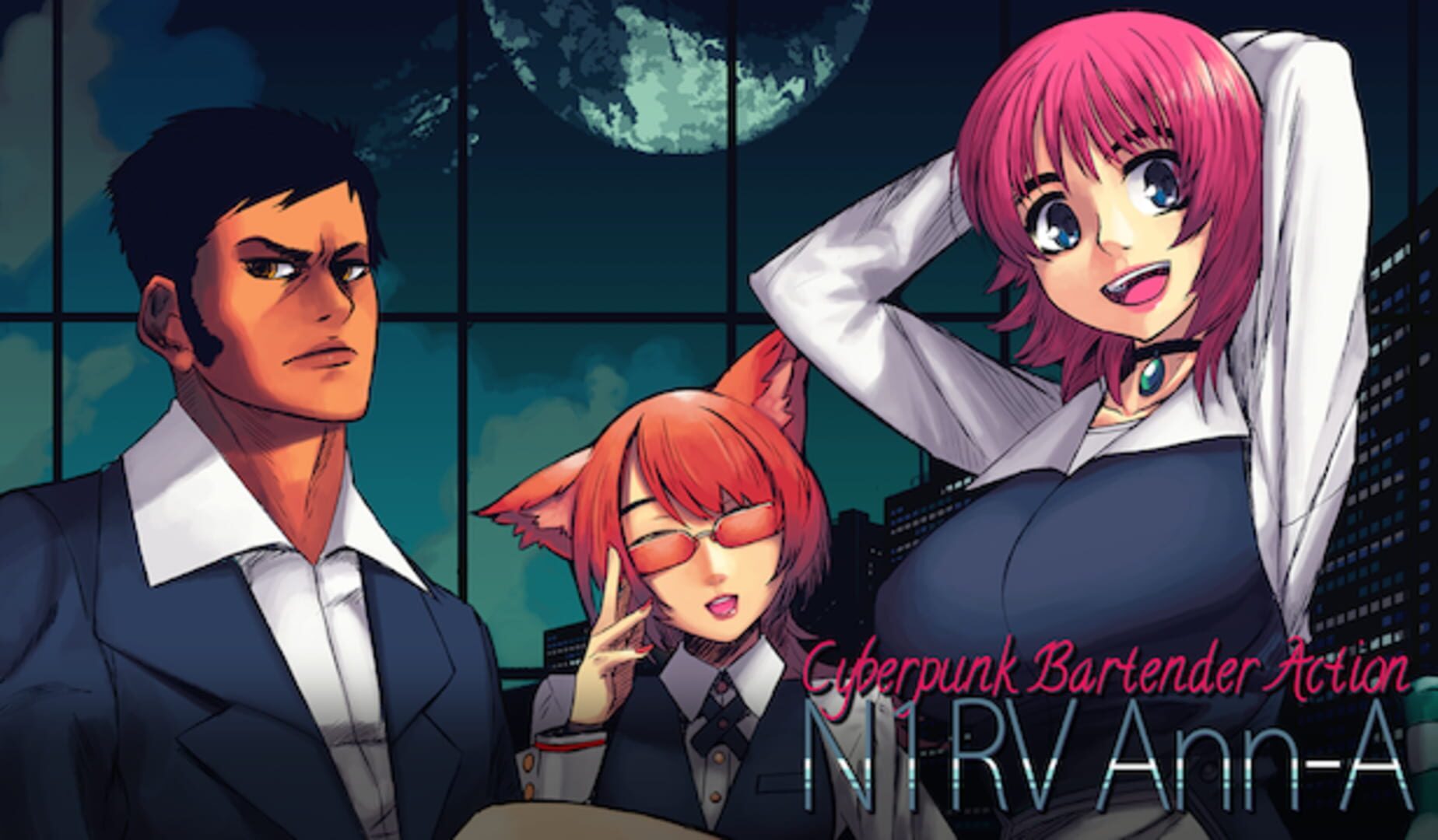 N1RV Ann-A: Cyberpunk Bartender Action artwork 6