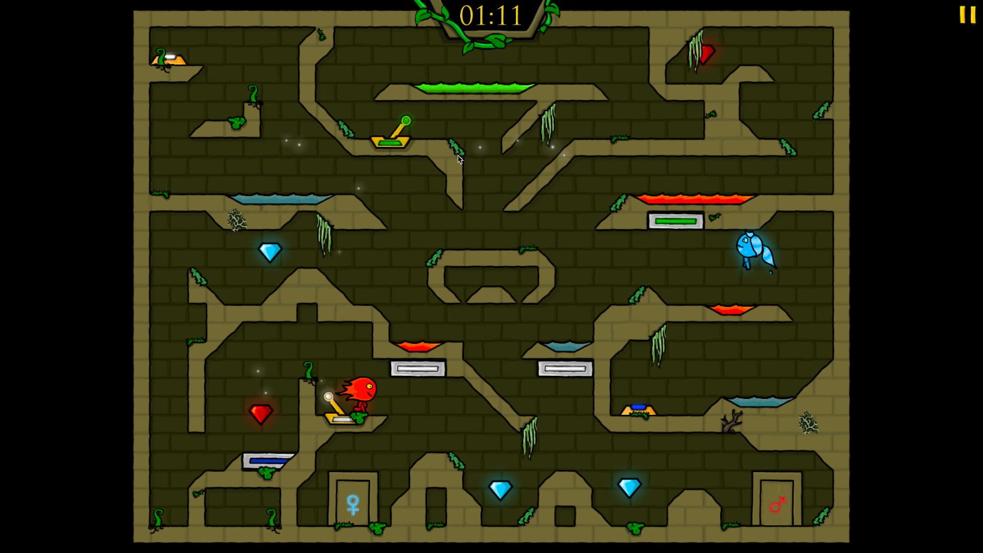 Fireboy and Watergirl in the Forest Temple screenshot 5