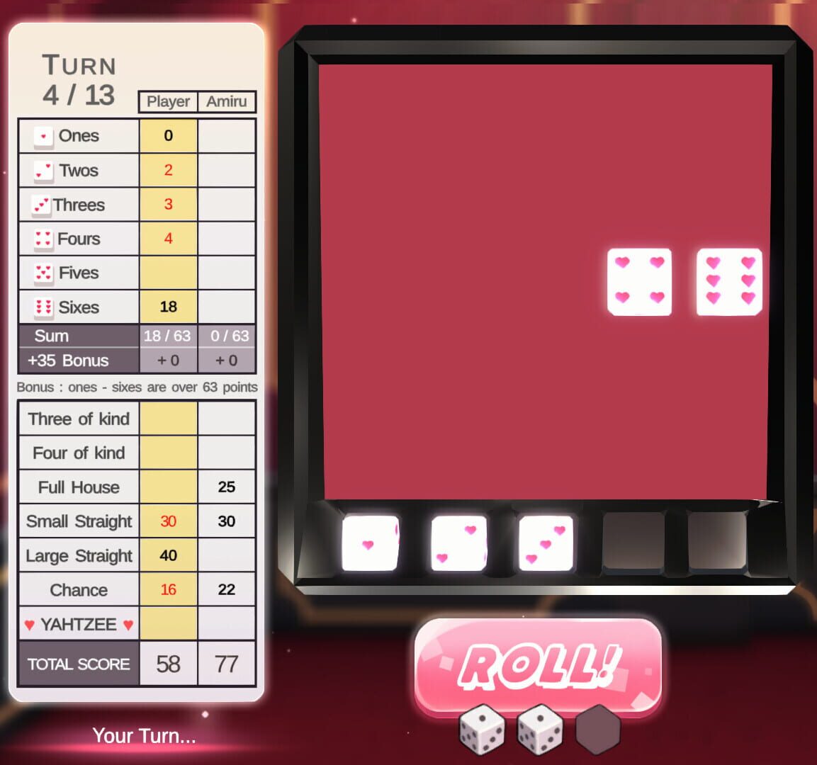 Yahtzee Girl screenshot 3