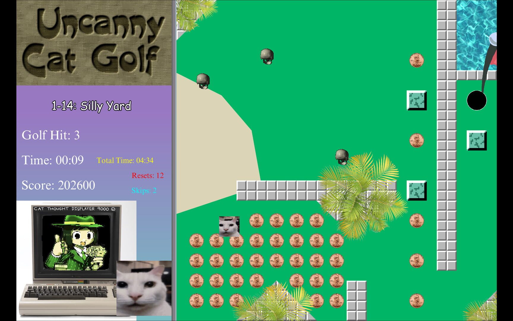 Uncanny Cat Golf screenshot 1