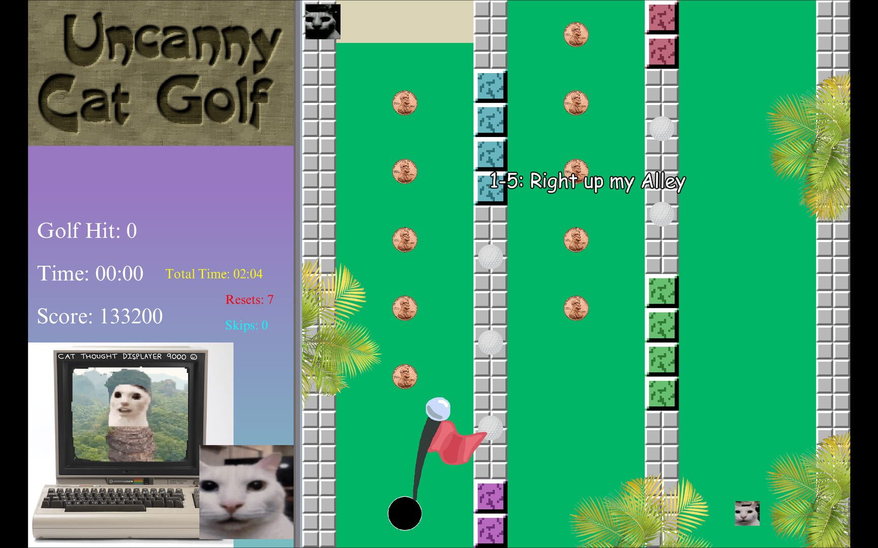 Uncanny Cat Golf screenshot 2
