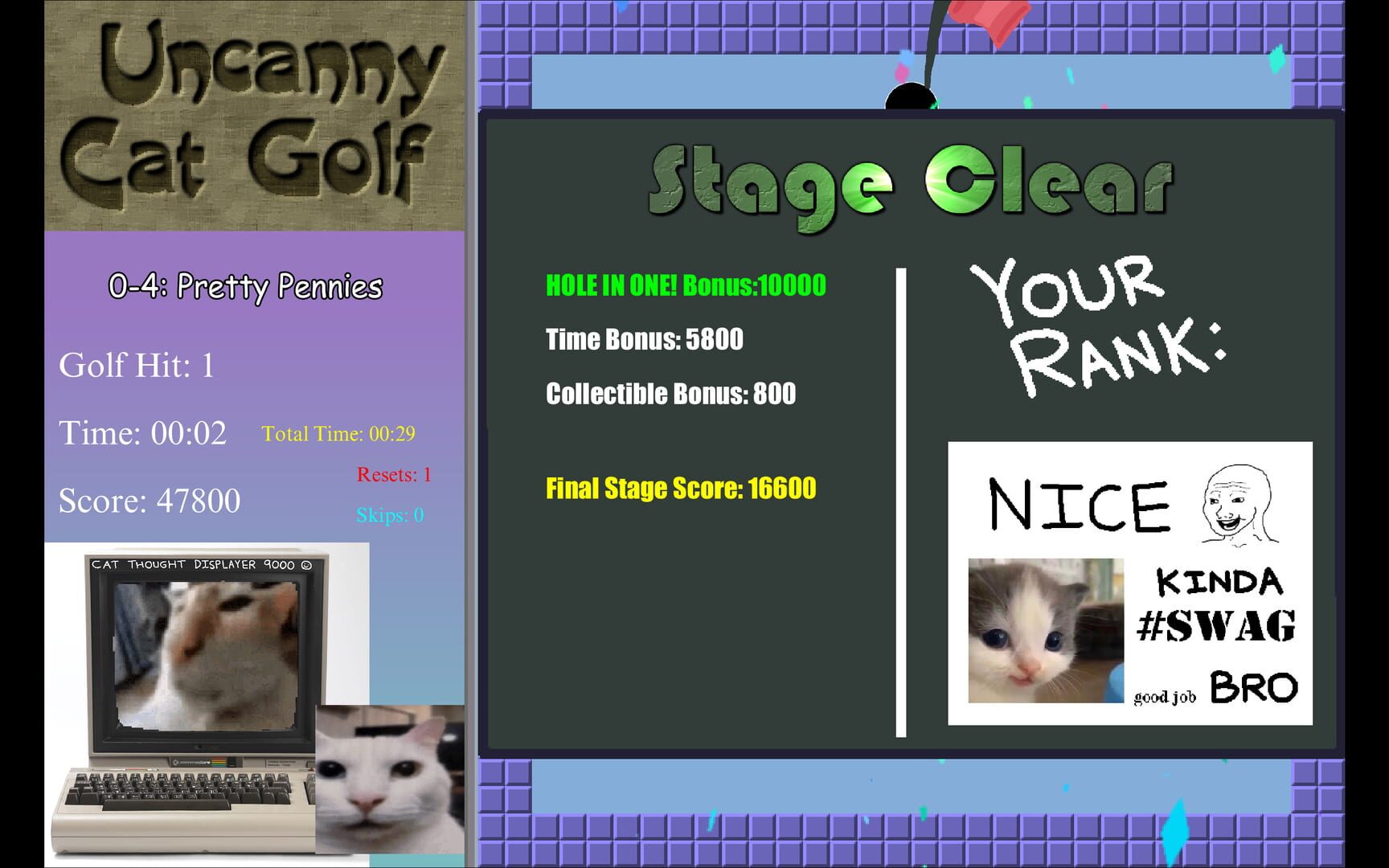 Uncanny Cat Golf screenshot 3