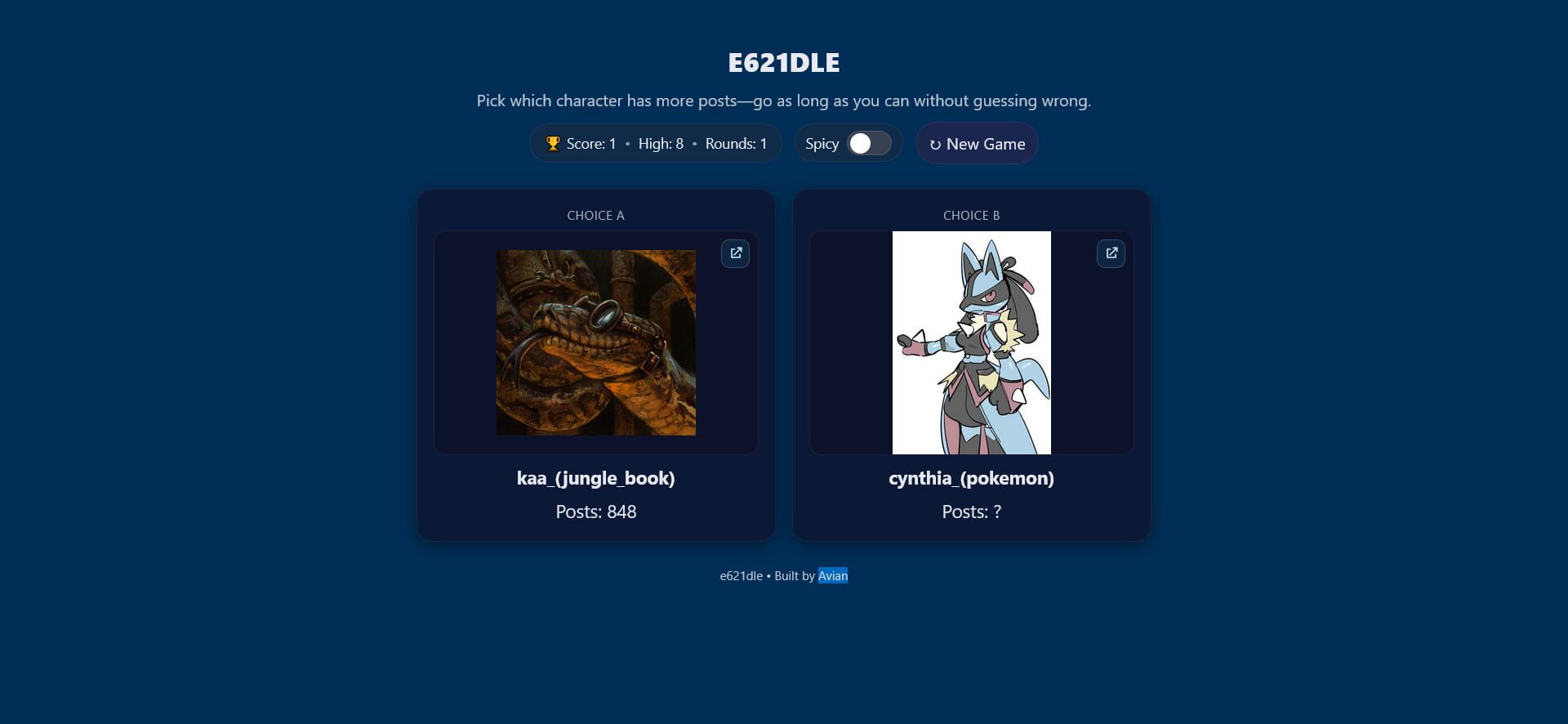 E621dle screenshot 1