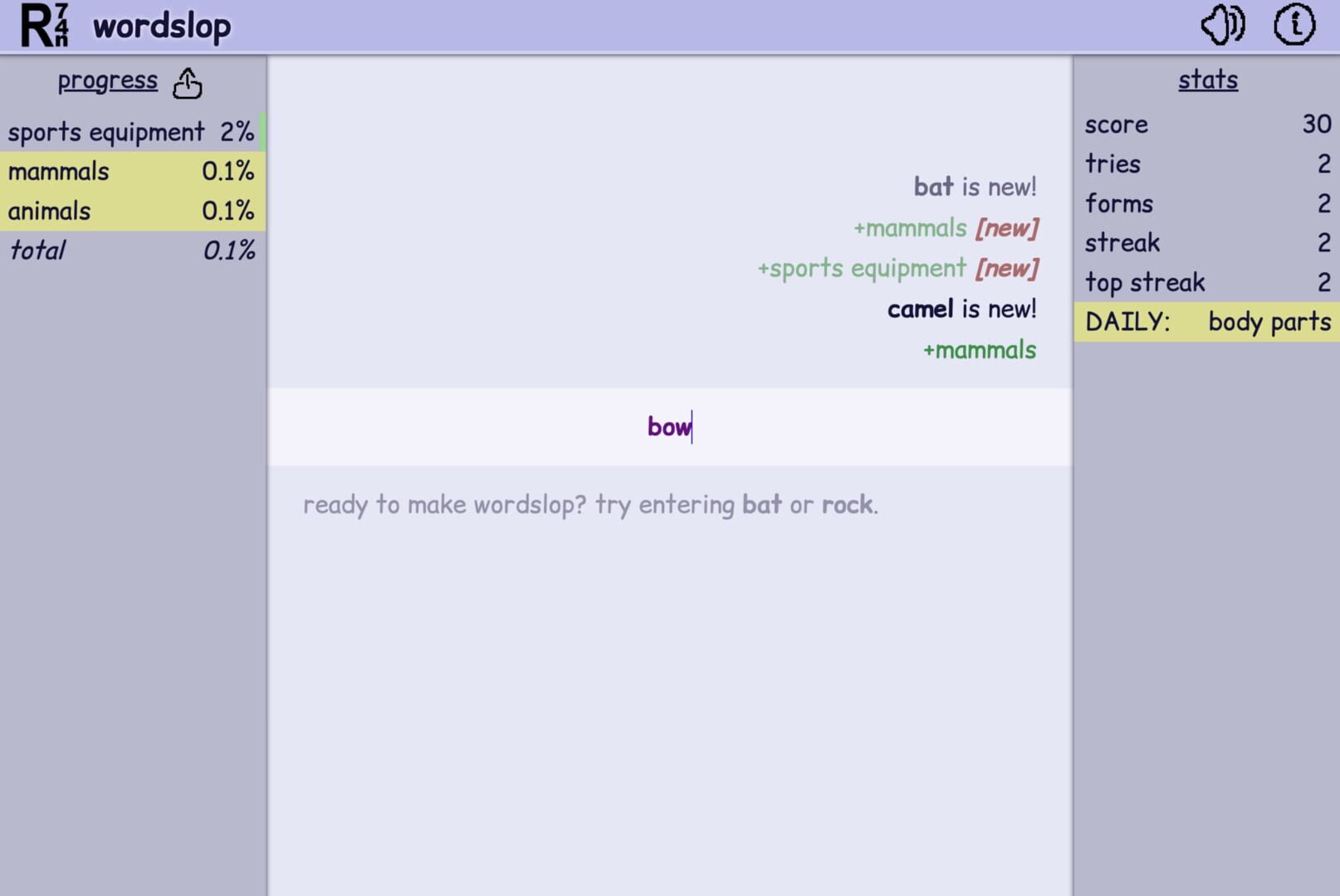 Wordslop screenshot 1