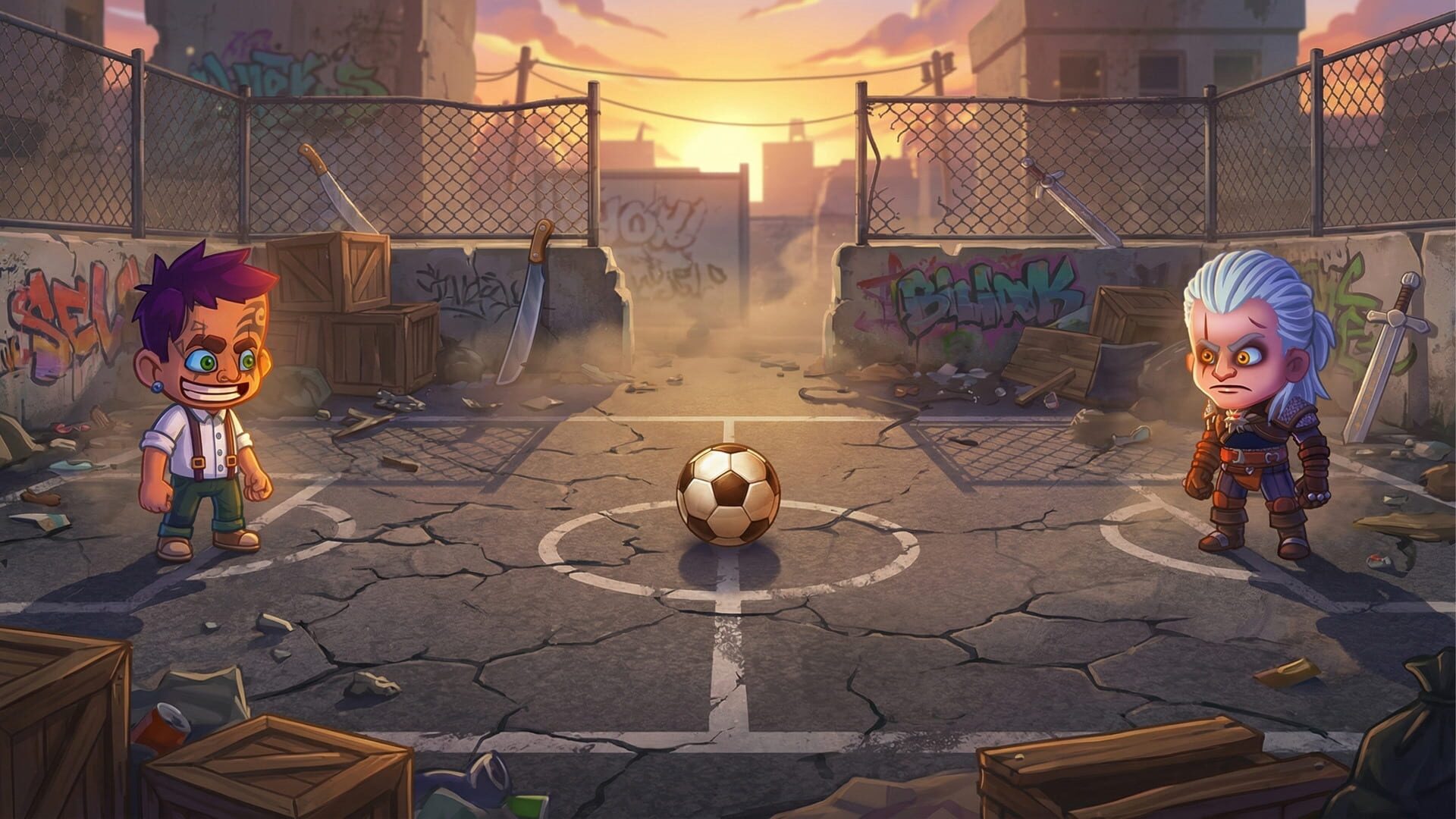 1x1 Street Football: mini soccer PvP screenshot 1